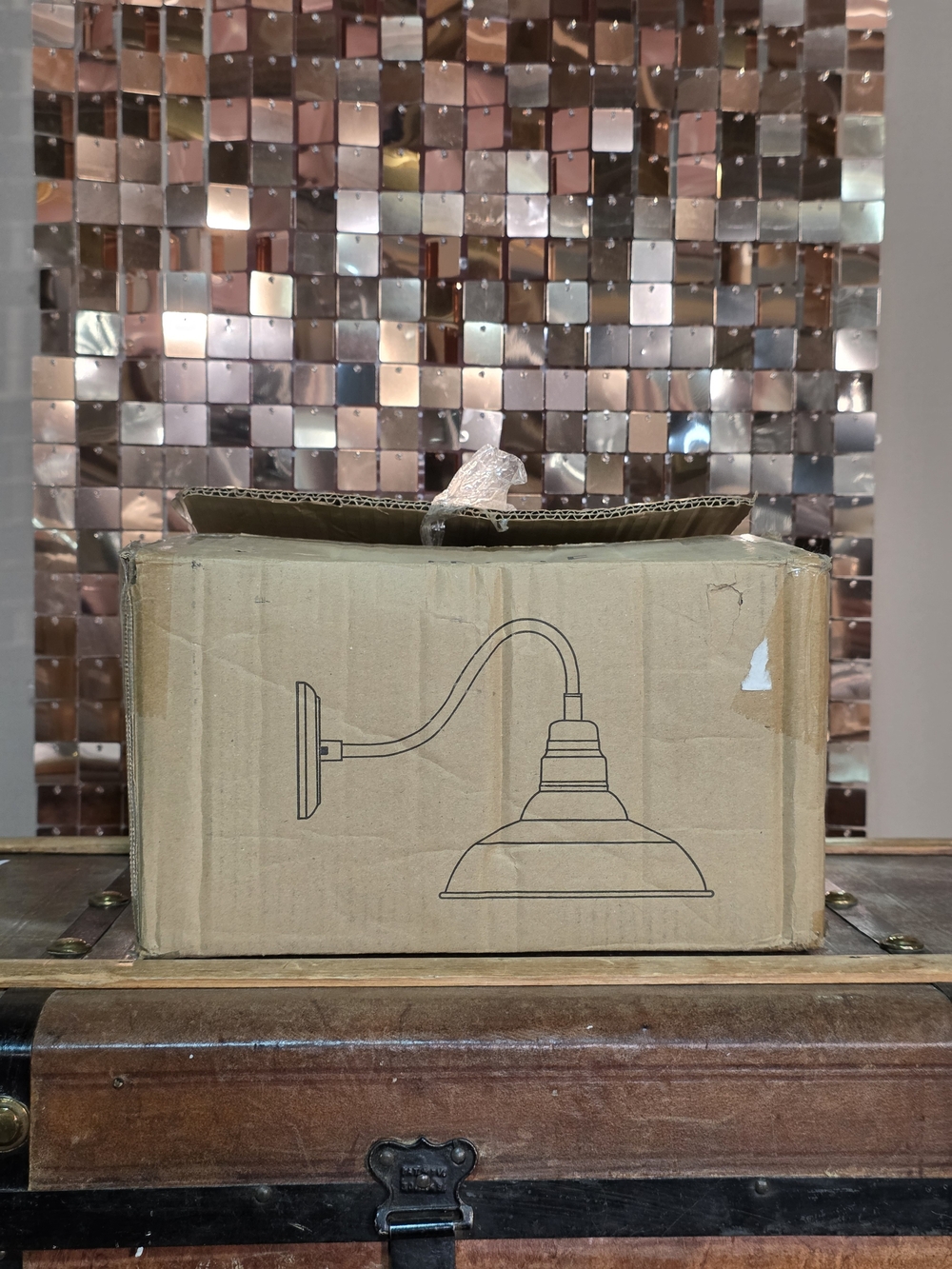 NIB Modern Industrial Gooseneck Barn Light Wall Sconce Matte Black